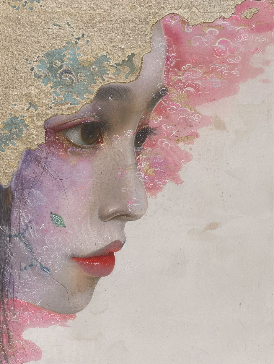 Ethereal Blooms: A Surreal Portrait Study - Image 4