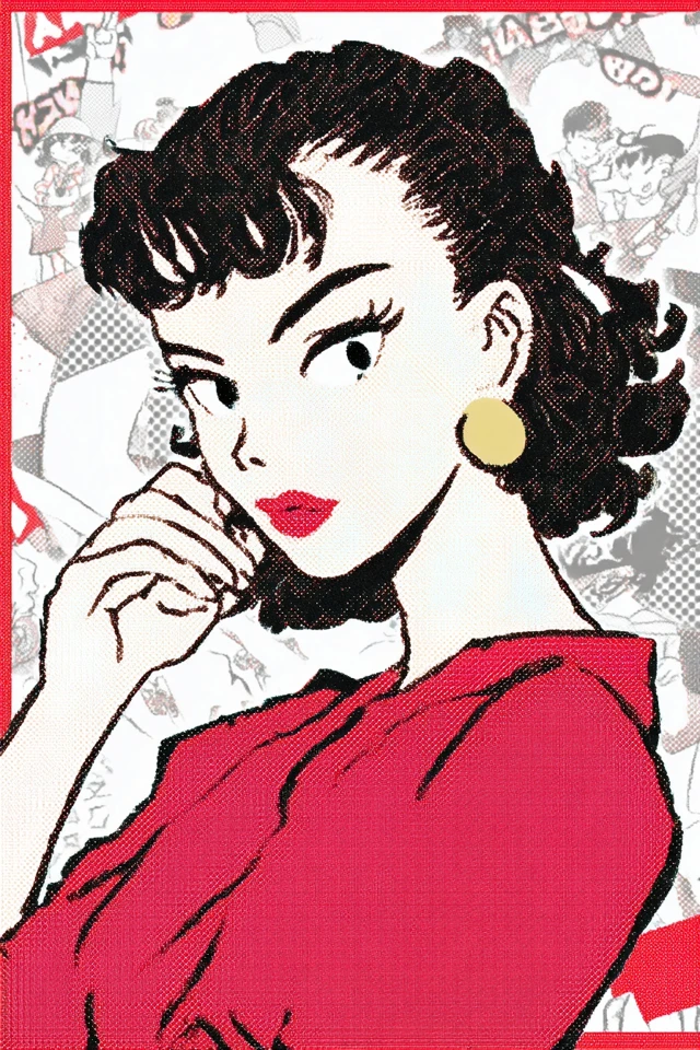 Retro Manga Elegance - Image 1