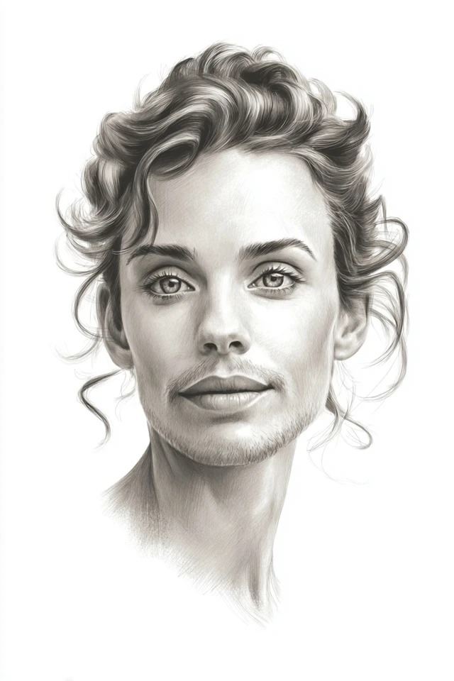 Ethereal Charcoal Gaze - Image 1