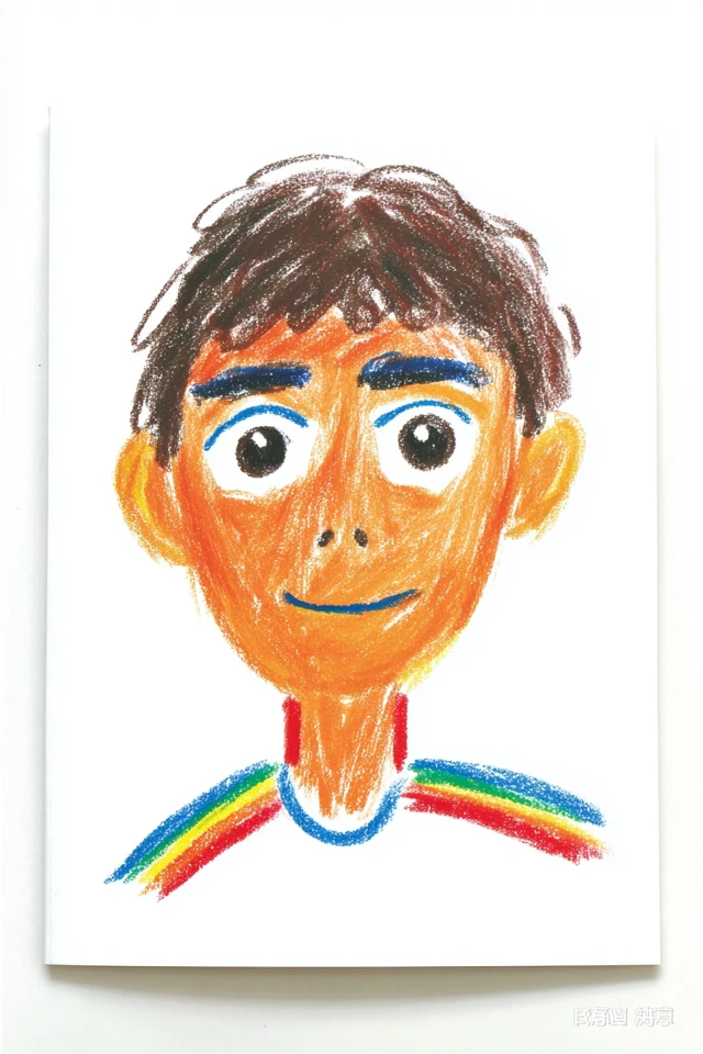 Childhood Crayon Portrait