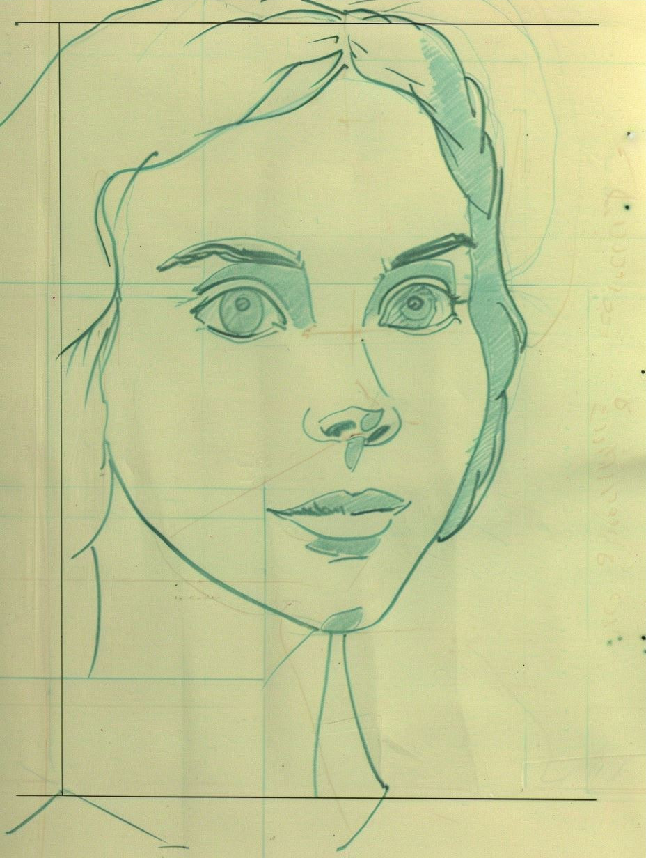 Minimalist Pencil Portrait Study - Image 3
