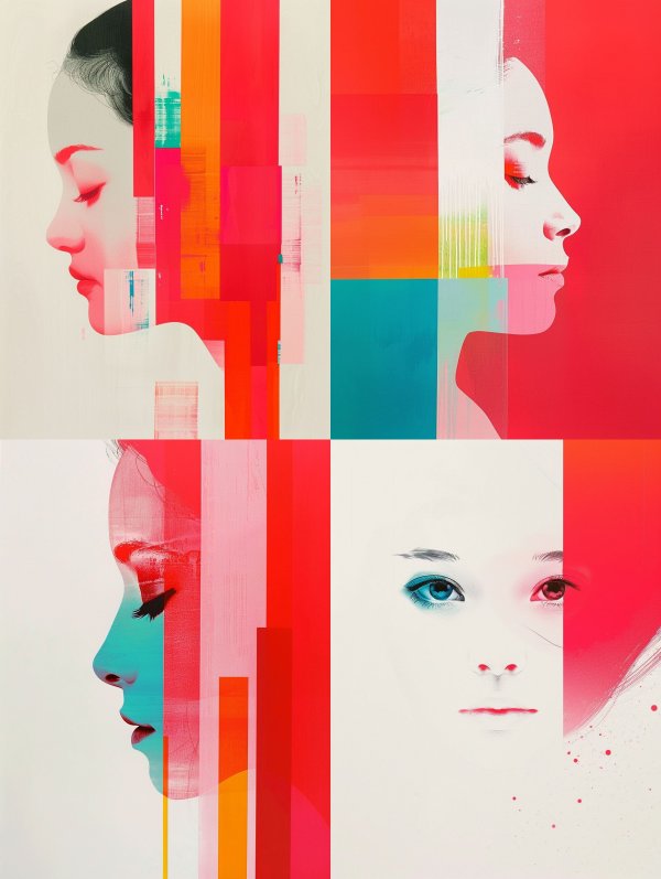 Fragmented Visions in Crimson