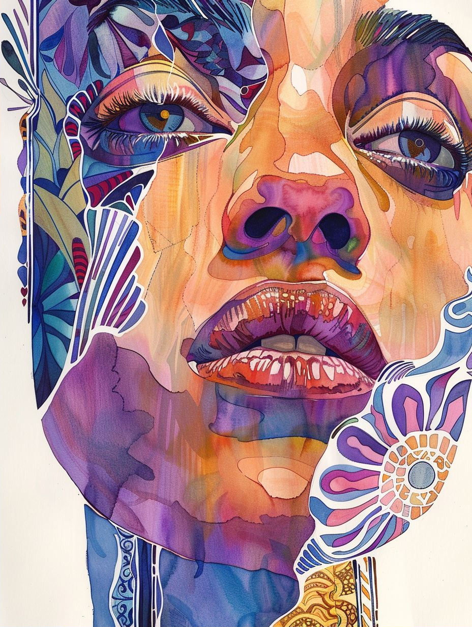Vibrant Surrealist Portrait Studies - Image 2