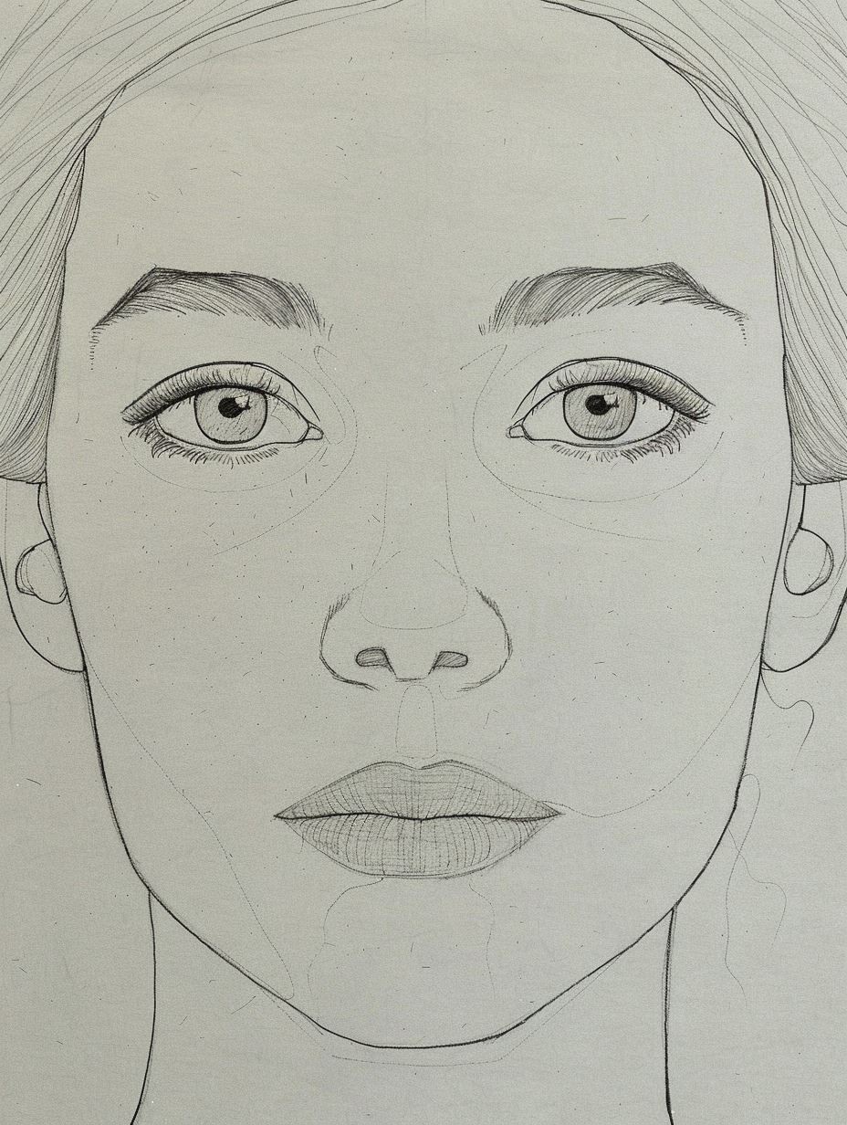Minimalist Graphite Portrait Study - Image 1