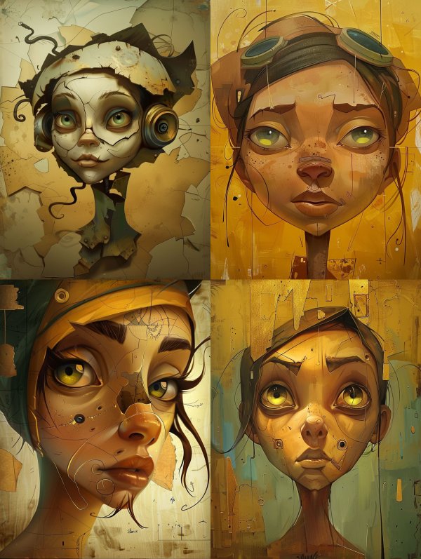 Whimsical Steampunk Character Portraits
