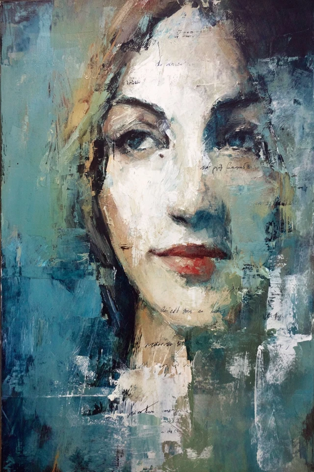 Azure Whispers Portrait - Image 1