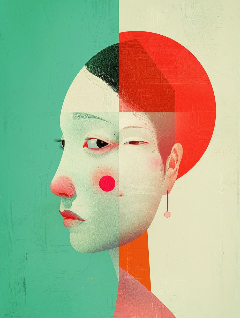 Geometric Portraits in Bold Contrast - Image 3