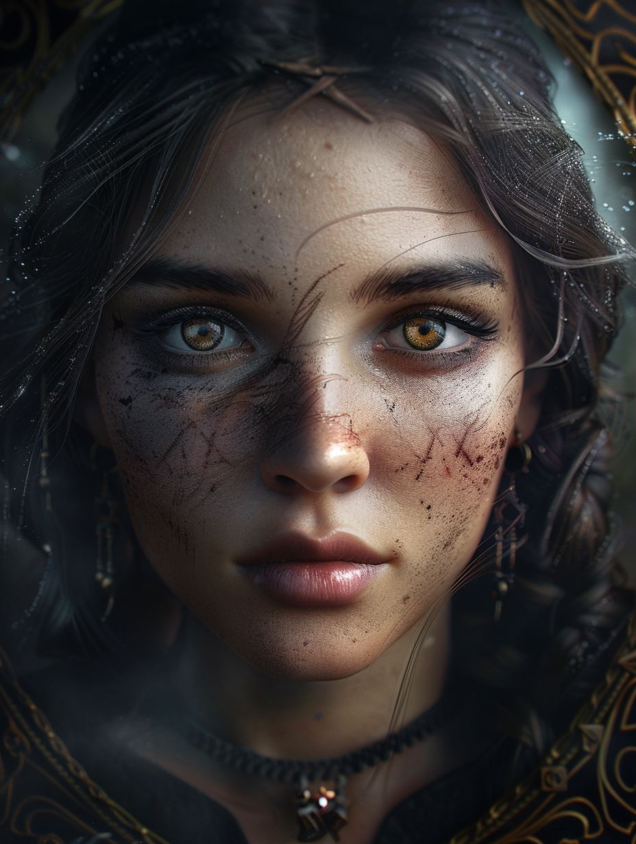 Ethereal Portrait of Ancient Grace - Image 3