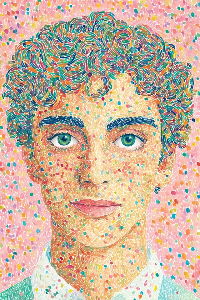 Prismatic Pointillism Portrait