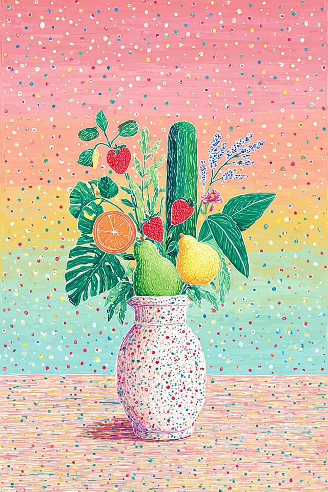 Prismatic Pointillism Portrait - Image 3