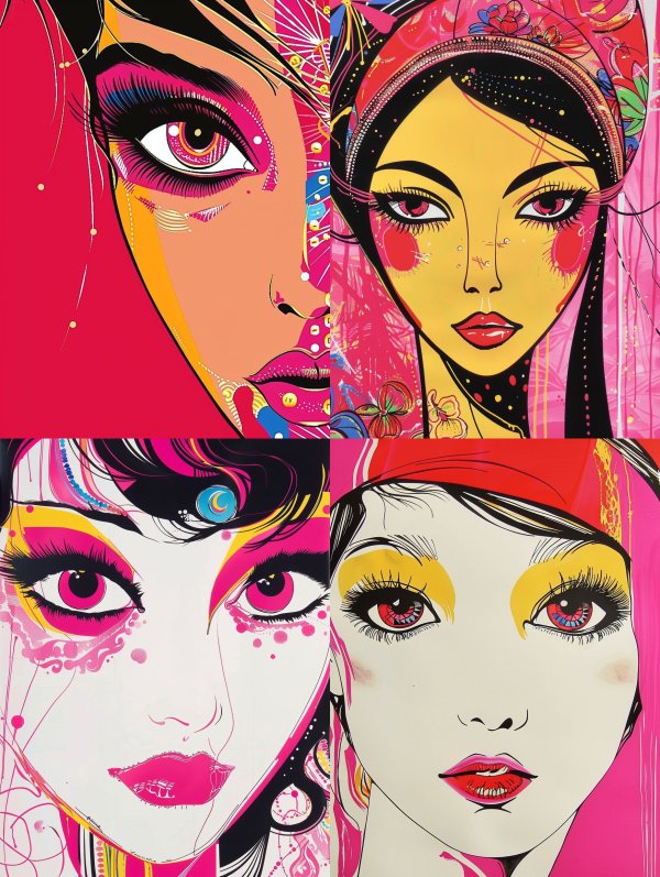 Vibrant Neon Pop Art Portraits