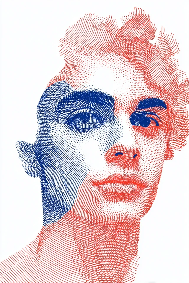 Chromatic Line Portrait - Image 1
