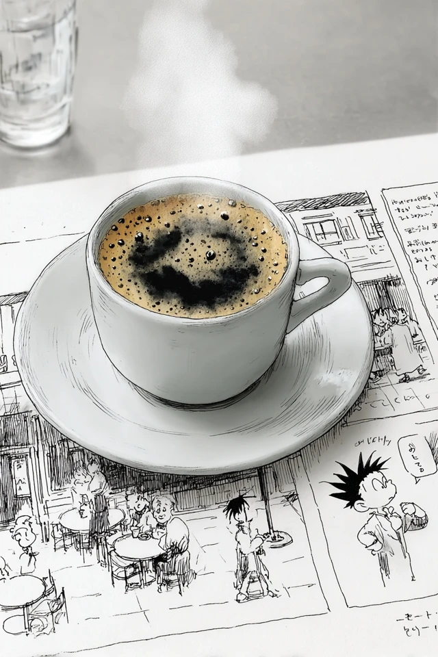 Monochrome Musings: A Manga Art Collage - Image 4