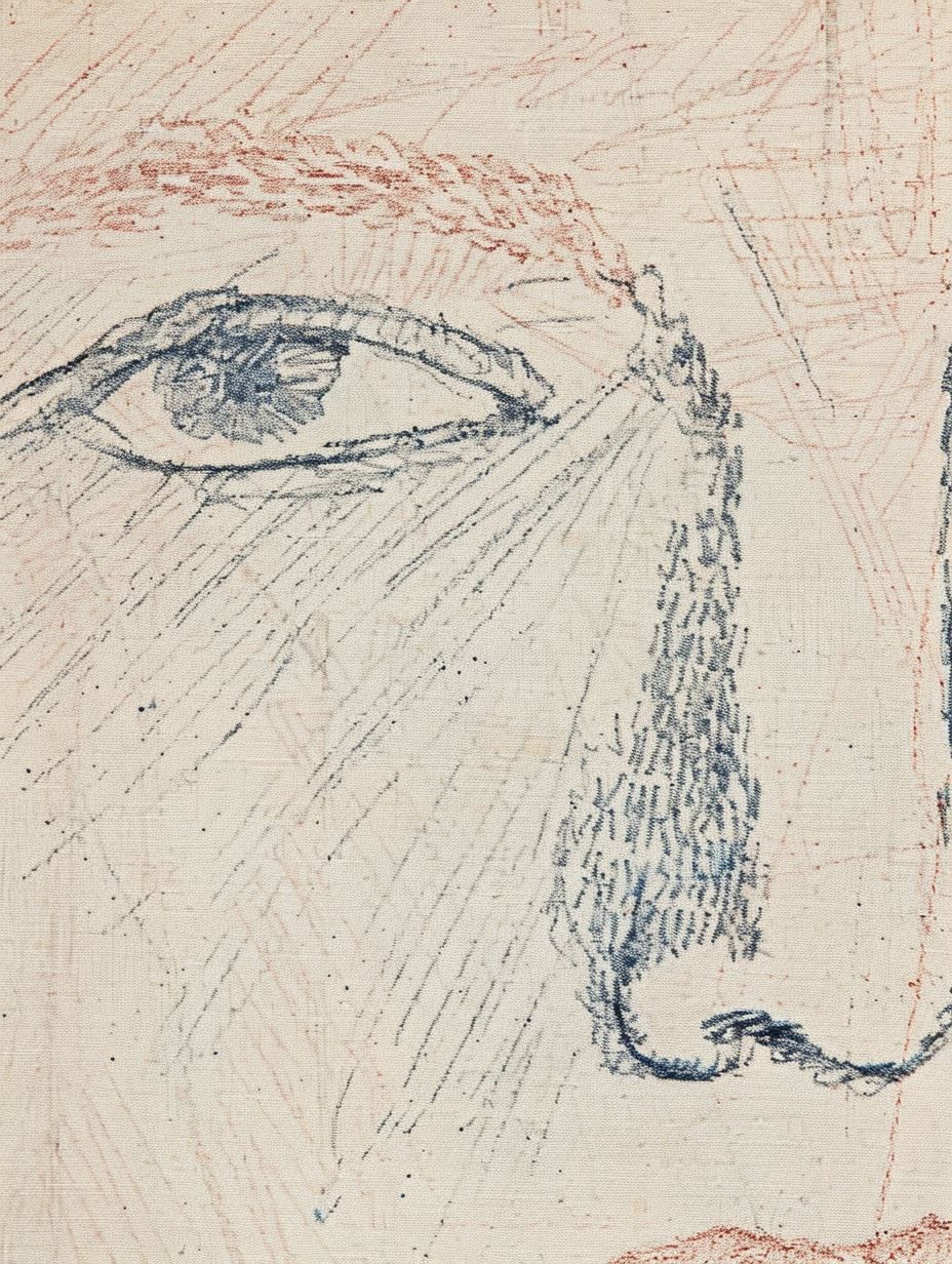 Fragmented Gazes in Pastel - Image 1