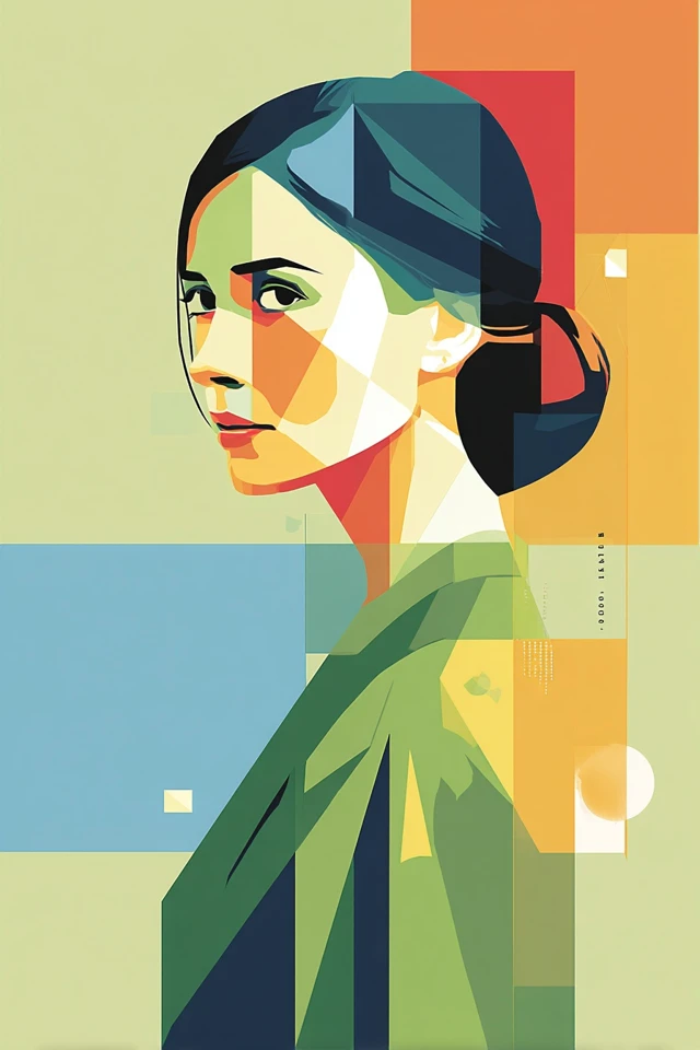 Geometric Prism Portrait