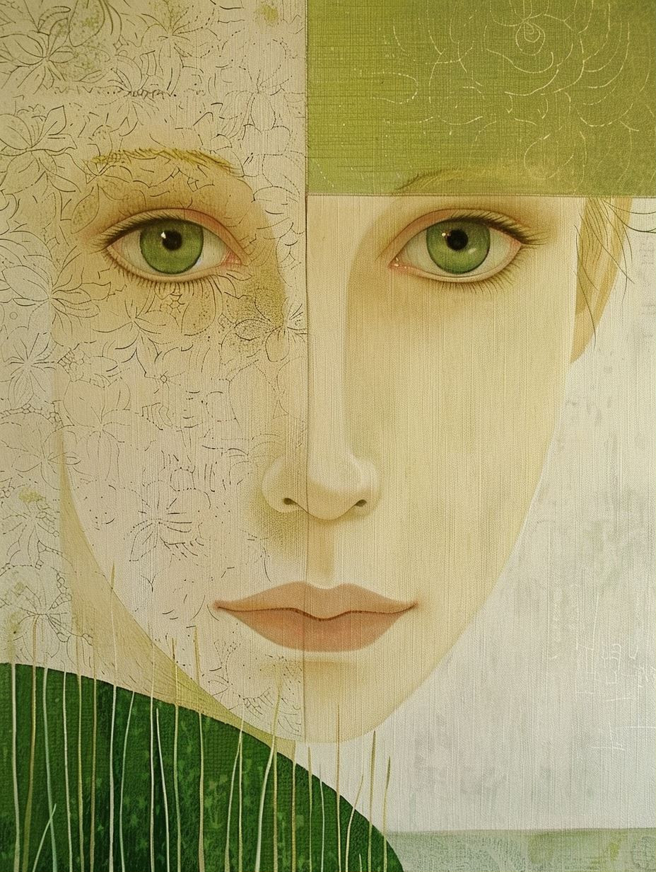 Ethereal Nature Fusion Portrait - Image 1