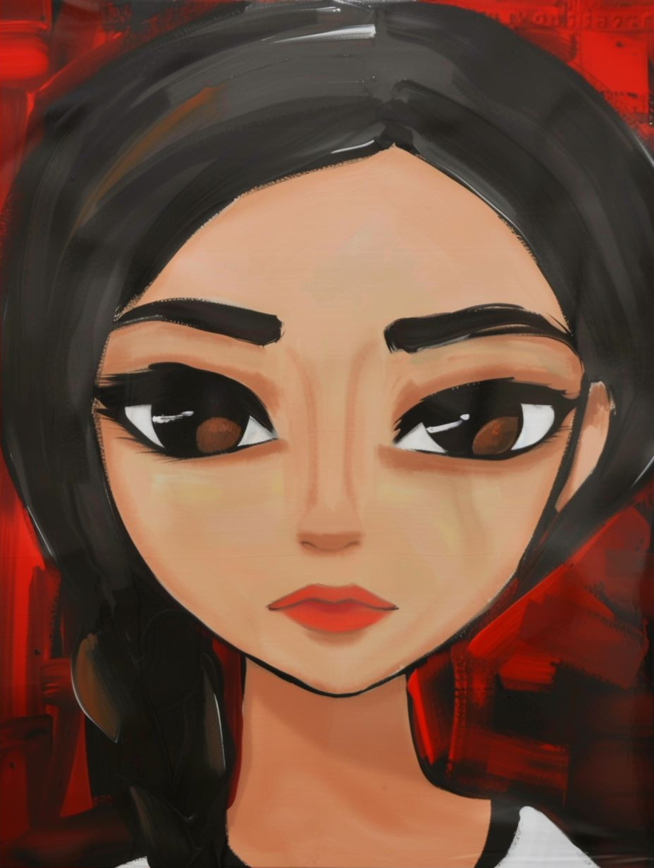 Moody Crimson Portrait Studies - Image 2
