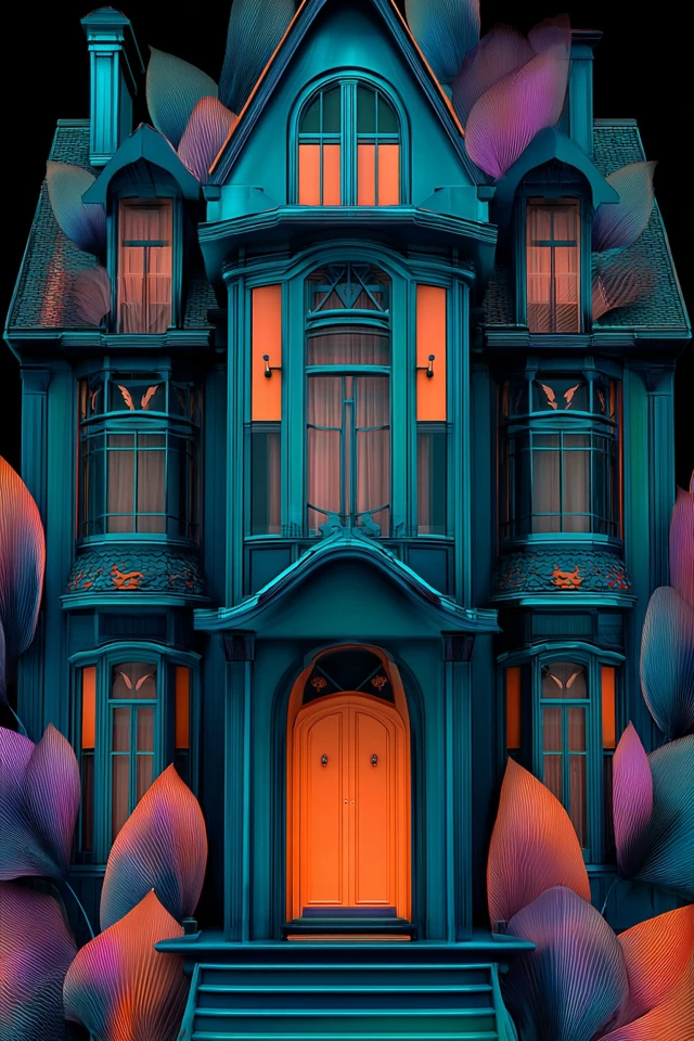 Neon Azure Elegance - Image 6
