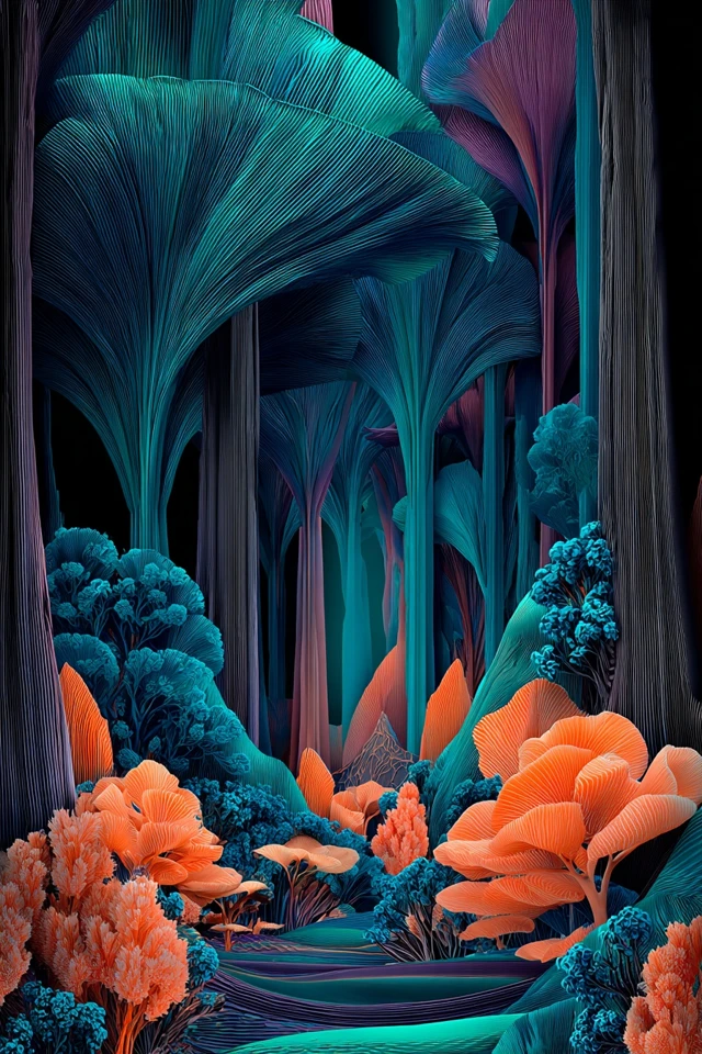 Neon Azure Elegance - Image 2