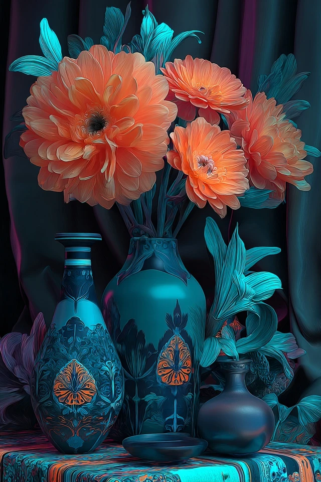 Neon Azure Elegance - Image 3