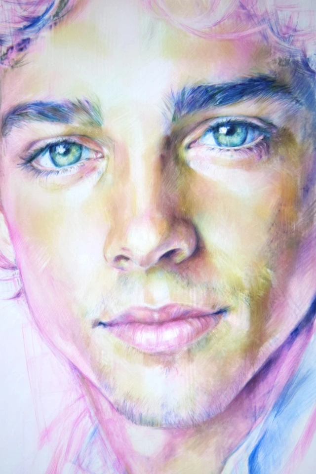 Prismatic Pastel Portrait - Image 1