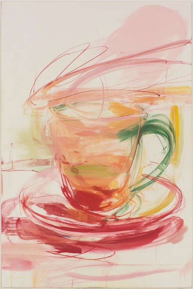 Abstract Expressions in Red and Gold - Image 4
