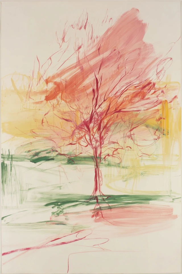 Abstract Expressions in Red and Gold - Image 5