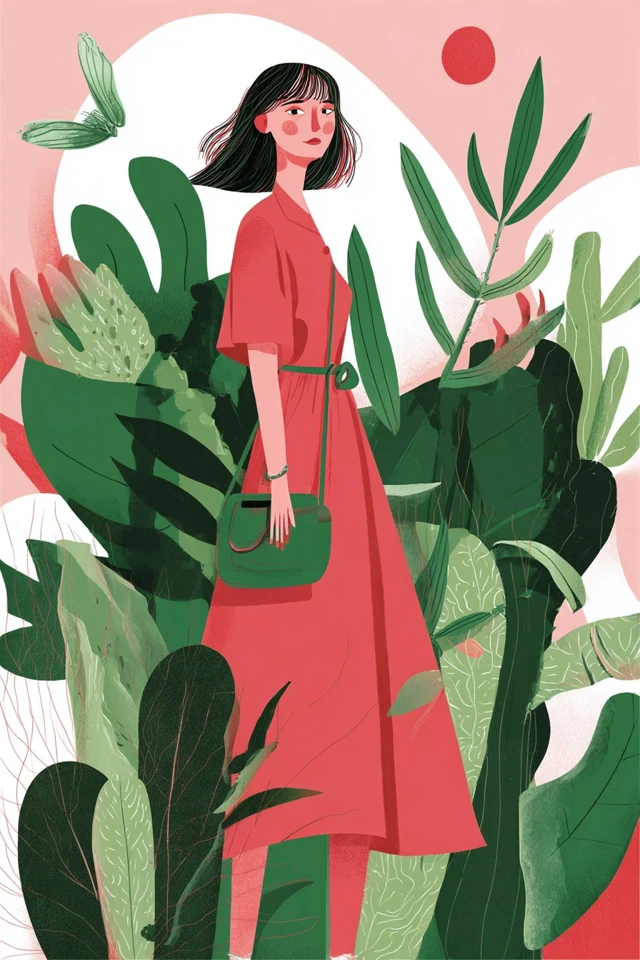 Botanical Crimson Dream