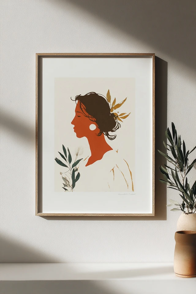 Terracotta Minimalist Muse - Image 1