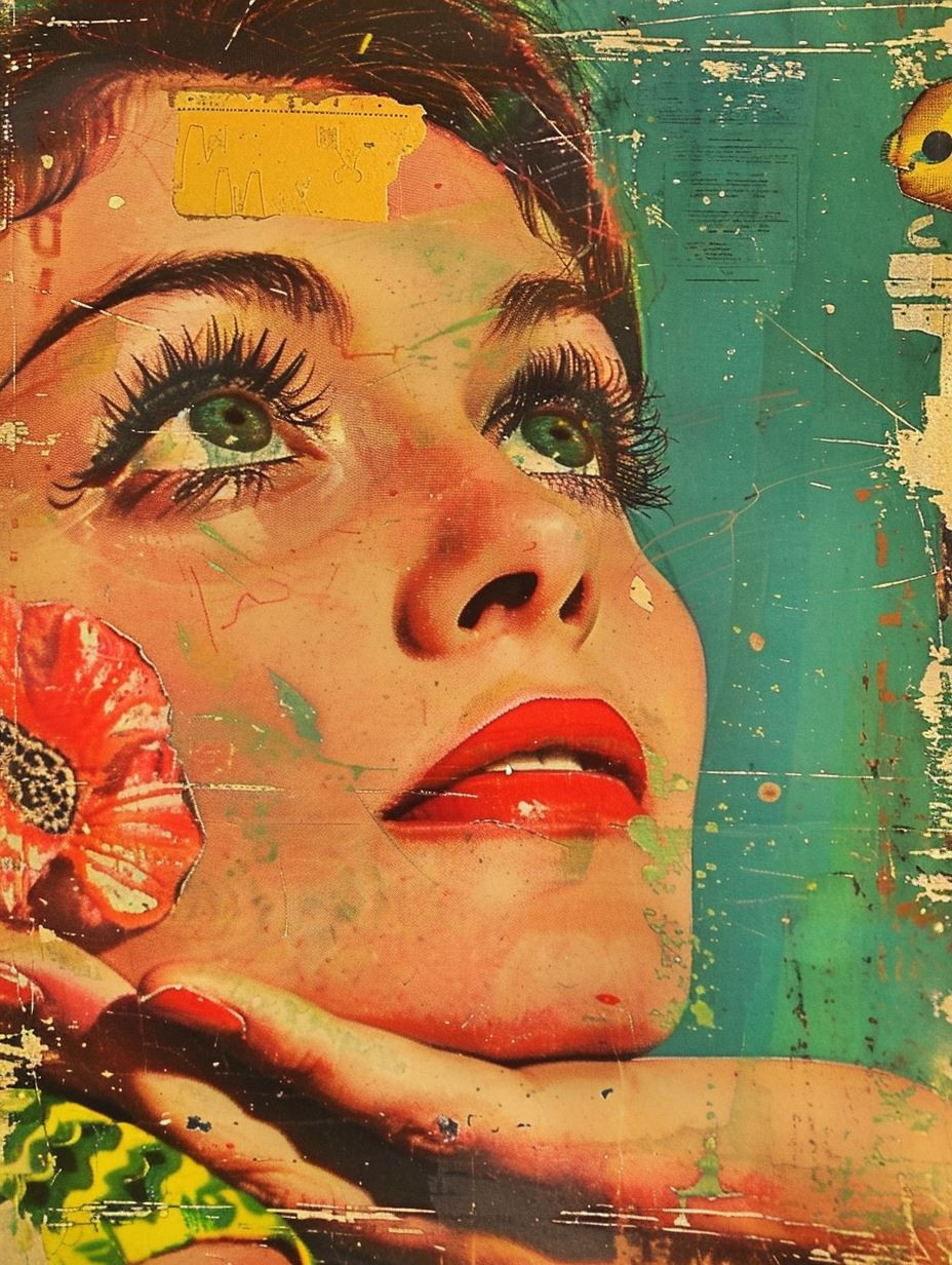 Vintage Floral Gaze - Image 3