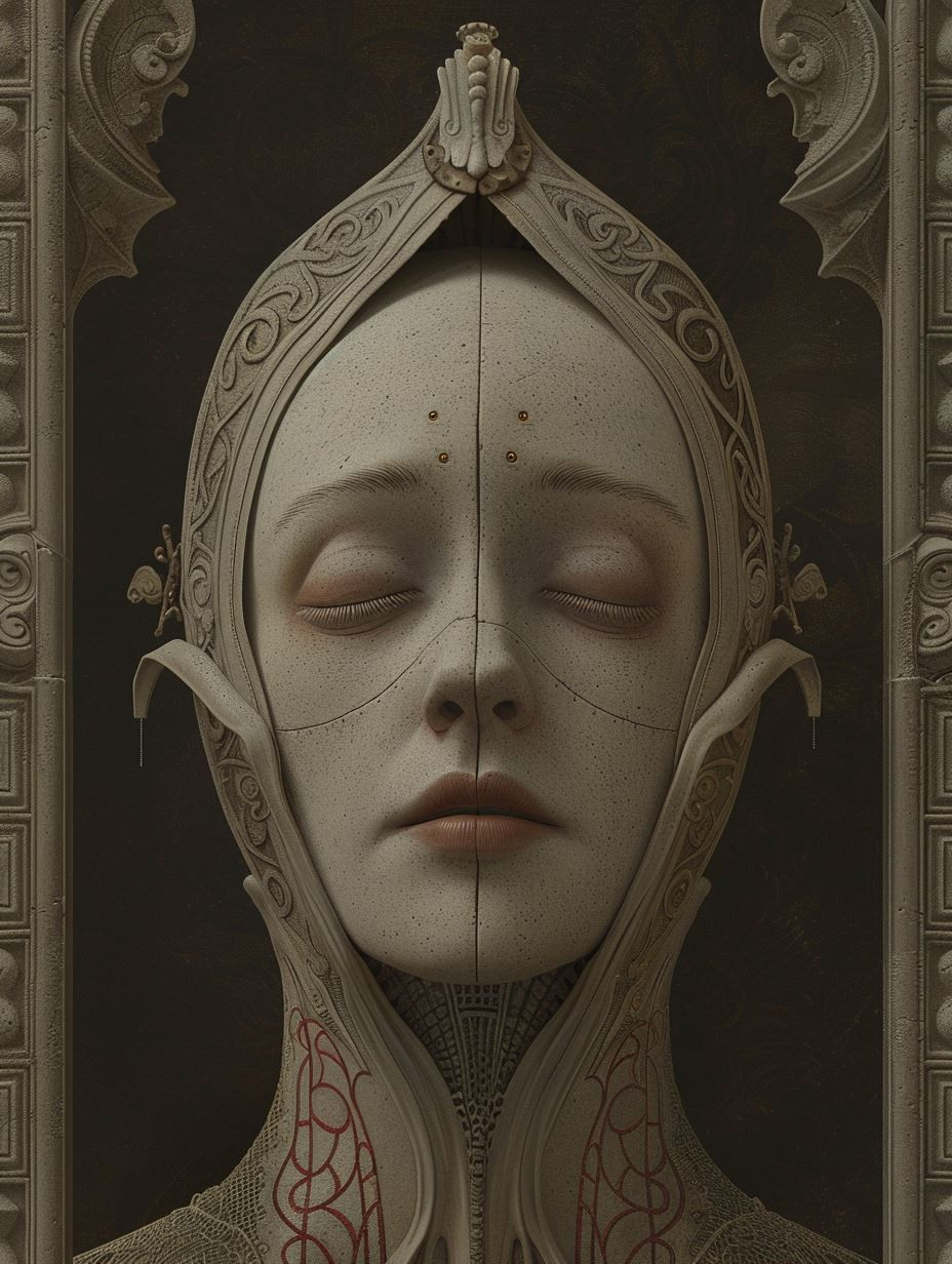 Intricate Filigree Gilded Mask - Image 2