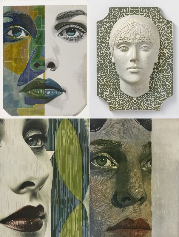 Abstract Fragmented Portraiture Study