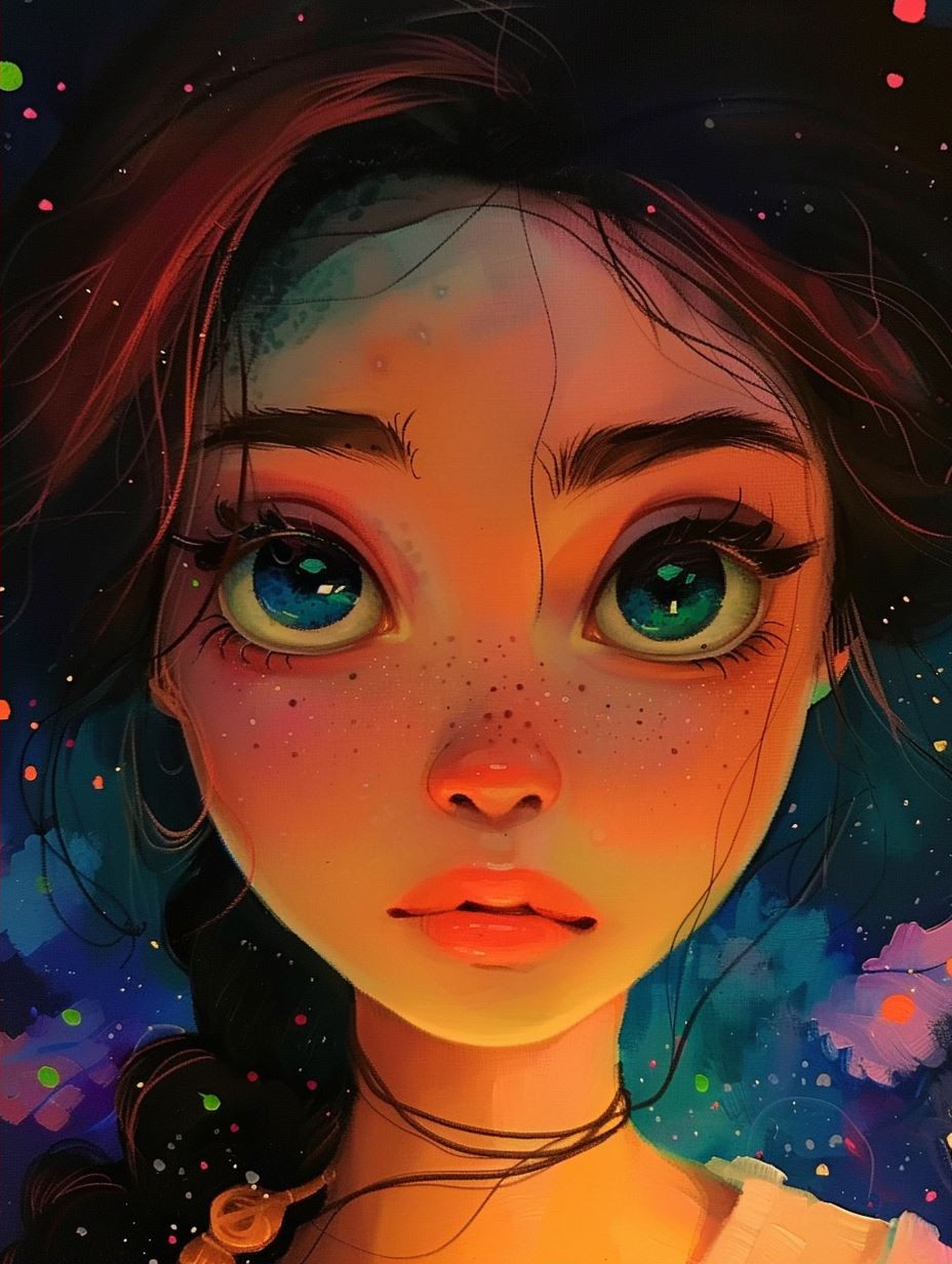 Ethereal Gaze of Crimson Fire - Image 2