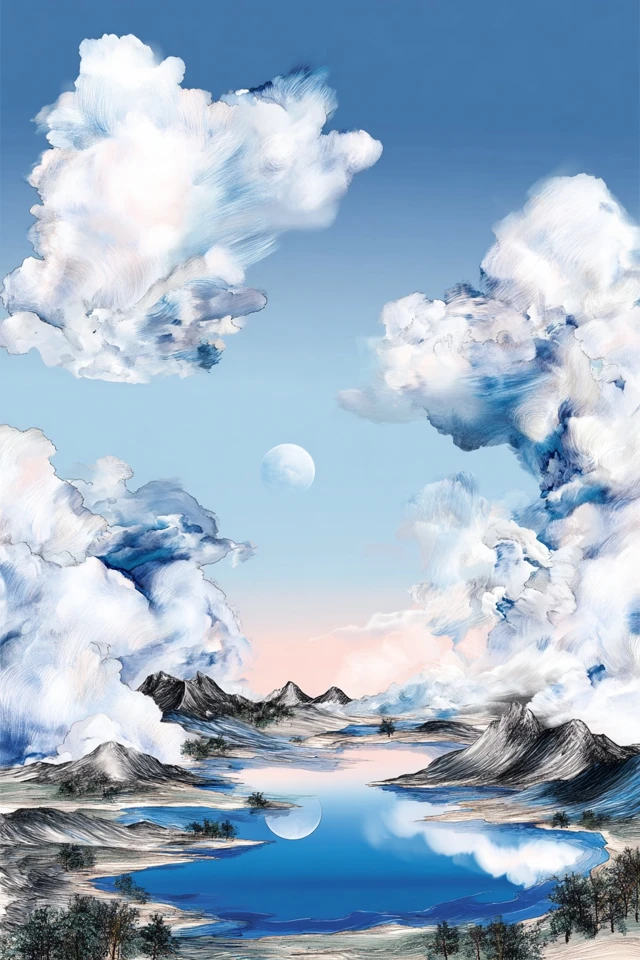 Azure Dreams: A Surrealist Art Collection - Image 2