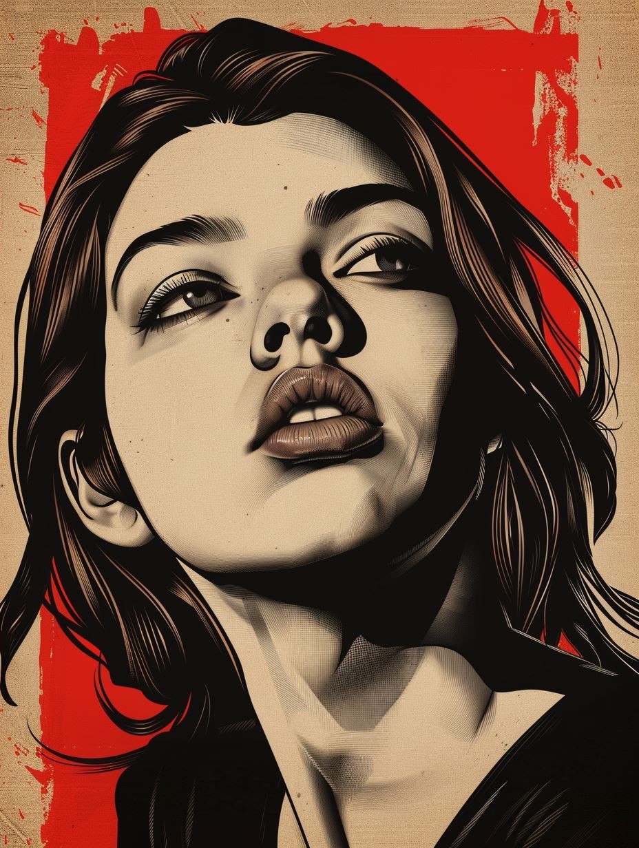 Crimson Tears Noir Portrait - Image 4