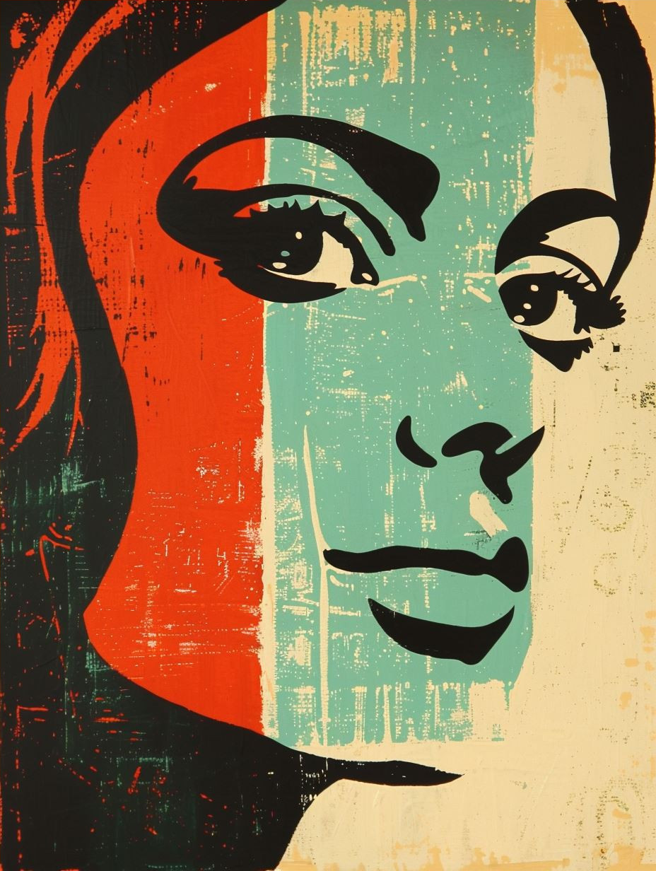 Vibrant Pop Art Quad Portrait - Image 4