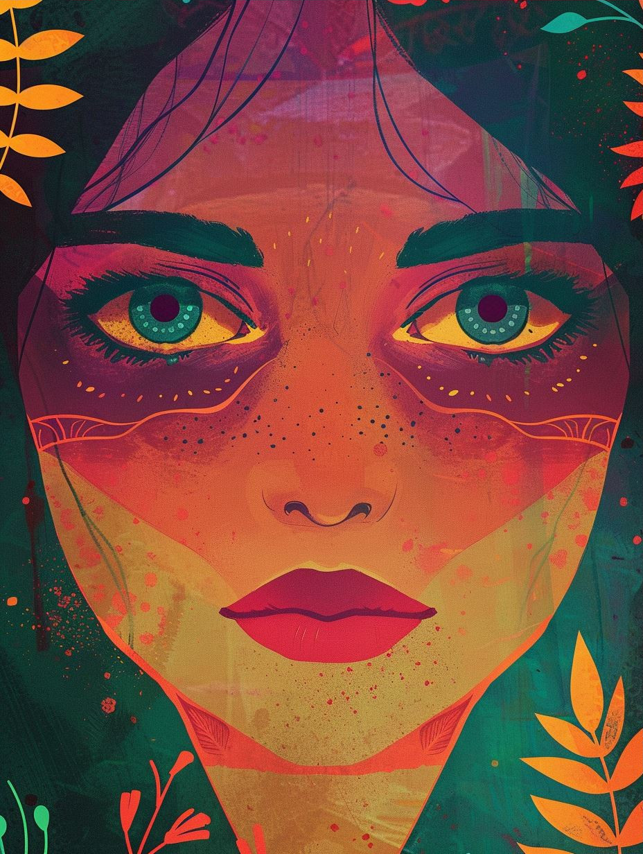 Mystic Portraits in Vibrant Hues - Image 3