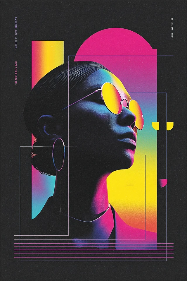 Neon Synthwave Silhouette - Image 1