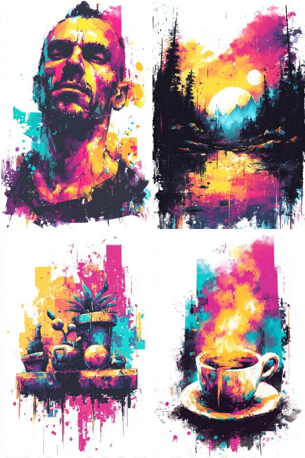 Vibrant Splashes of Digital Art