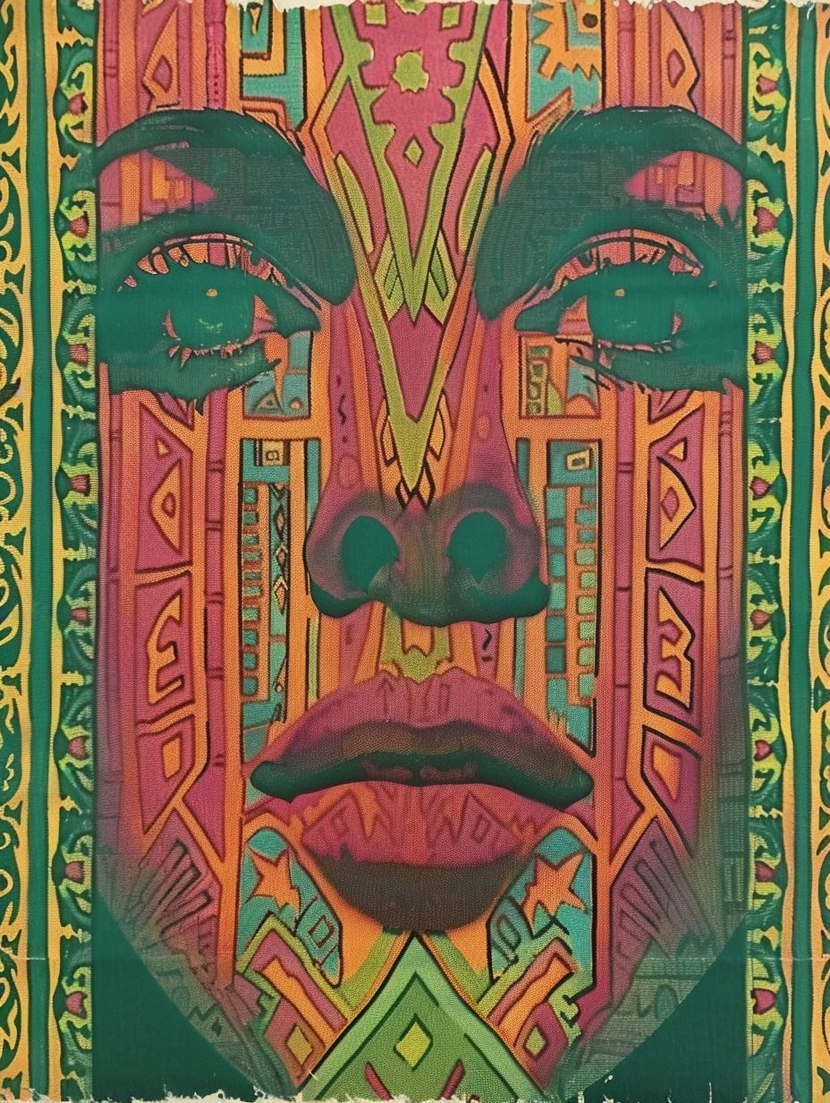 Mystic Emerald Psychedelic Portrait - Image 3