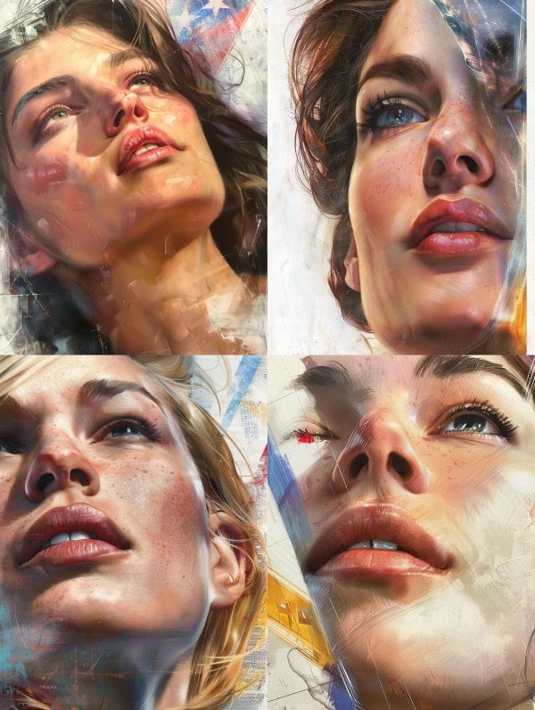 Ethereal Gazes: A Study of Digital Portraits