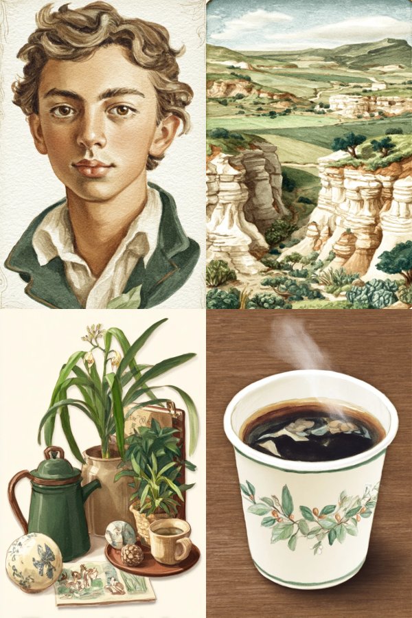 Vintage Watercolor Portrait