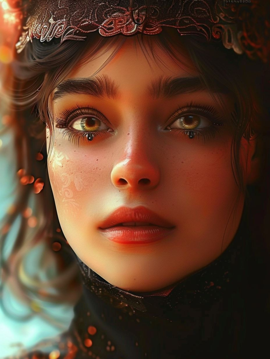 Mystic Gazes: A Study of Ethereal Beauty - Image 1