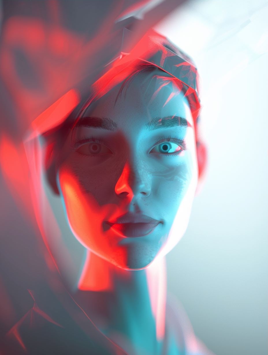 Neon Visions: Cybernetic Portraits - Image 3