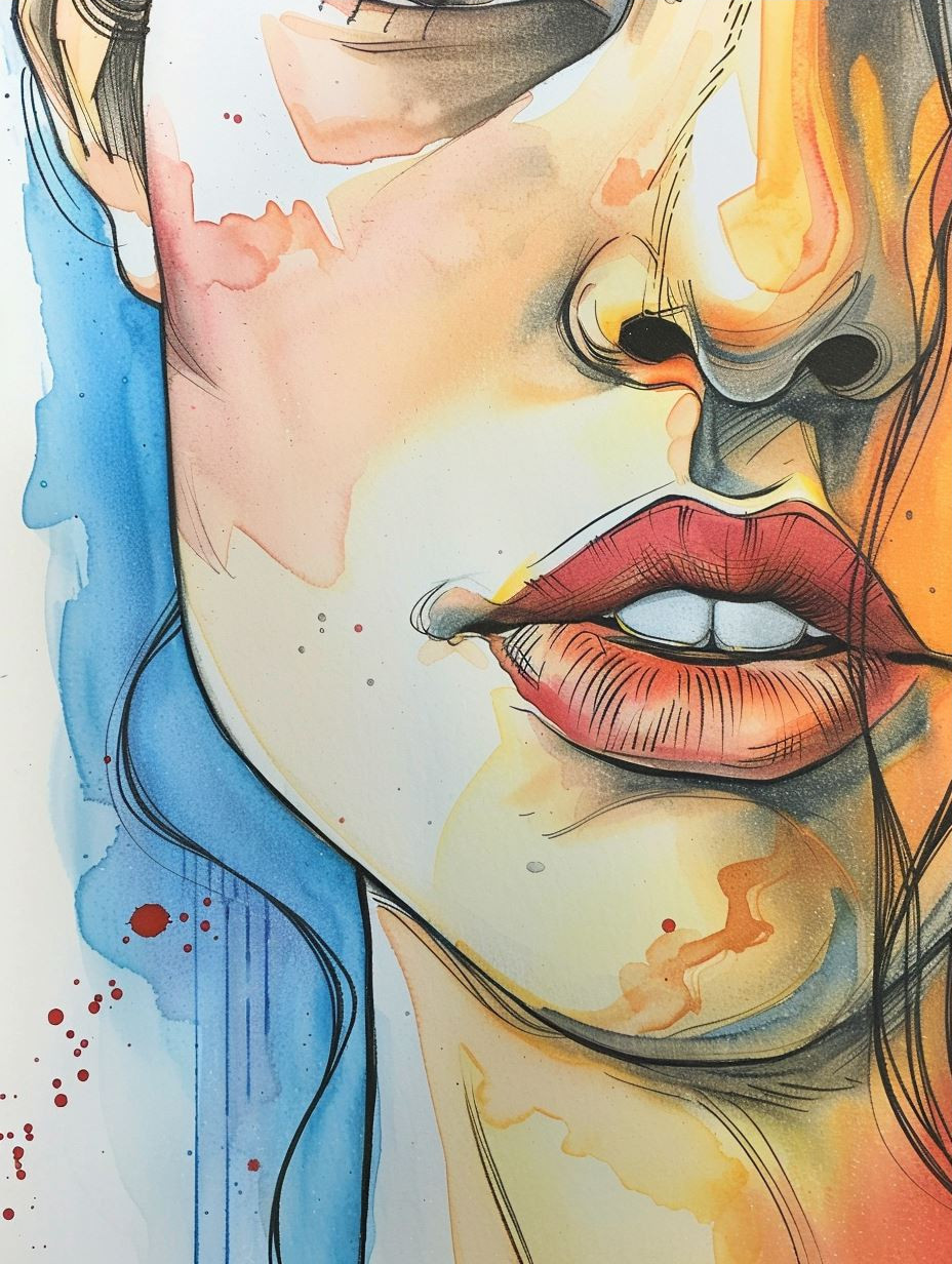 Emotional Echoes in Watercolor - Image 3