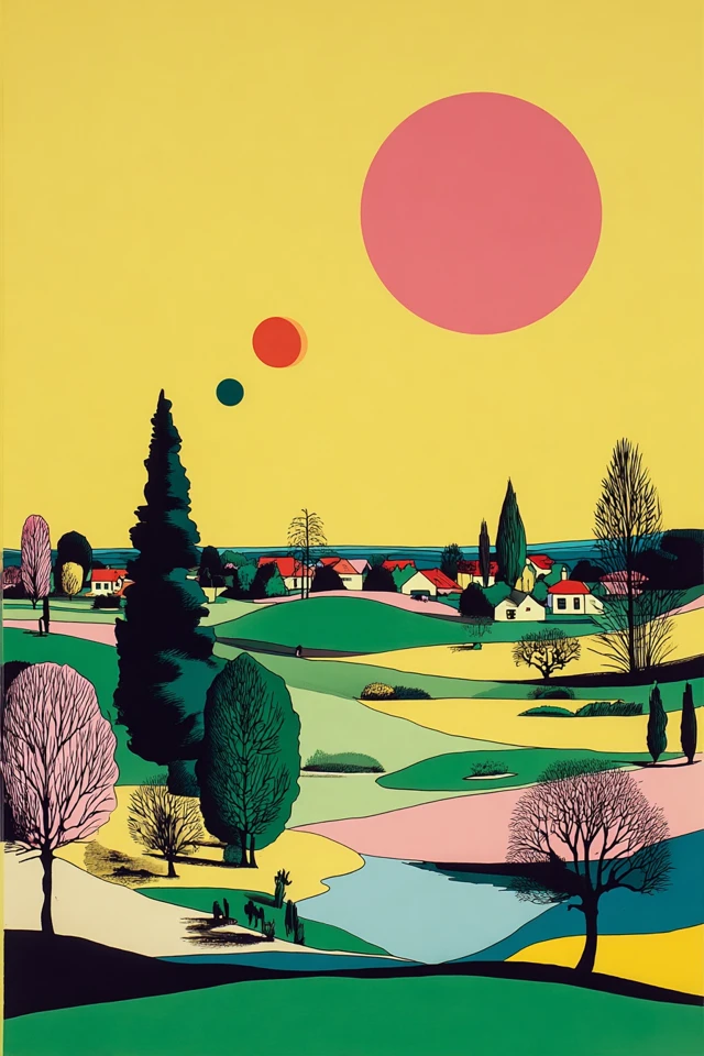 Vibrant Quadrant of Modernist Art - Image 2