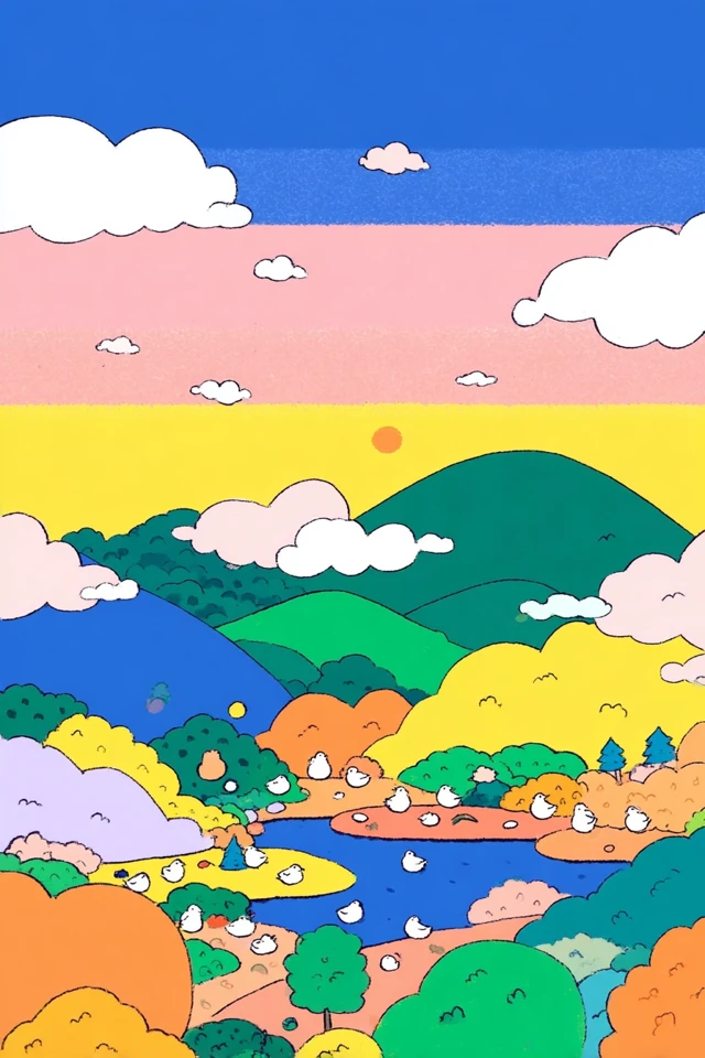 Vibrant Dreams in Pastel Hues - Image 2