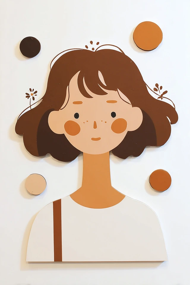 Warm Earthy Minimalist Portrait - Image 1