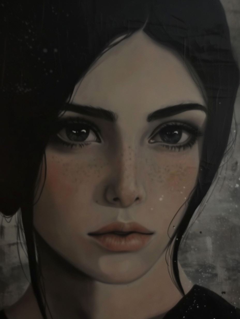 Melancholy Gaze in Shadow - Image 3