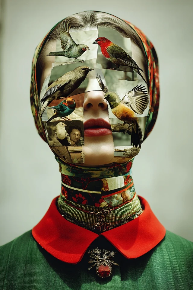 Avian Mosaic Portrait - Image 1